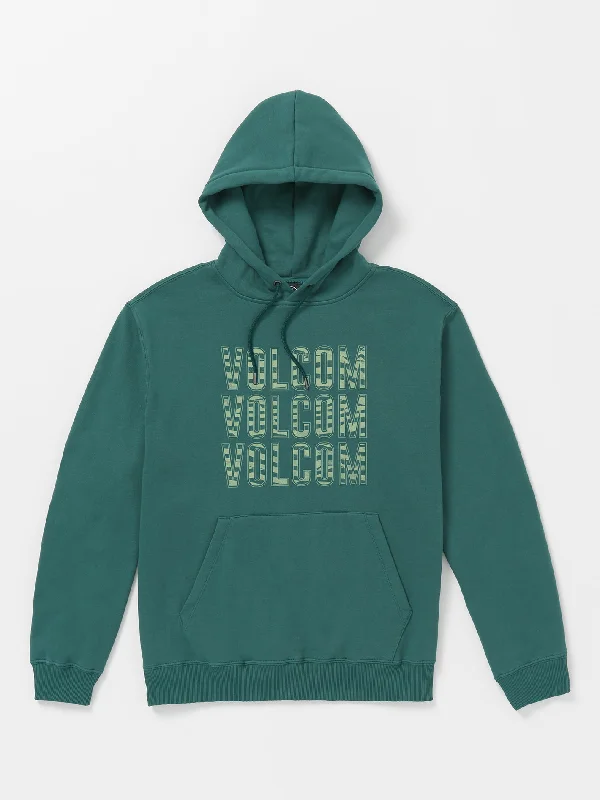 Men's high-stretch hoodie-Vibes Time Fleece Hoodie - Ranger Green