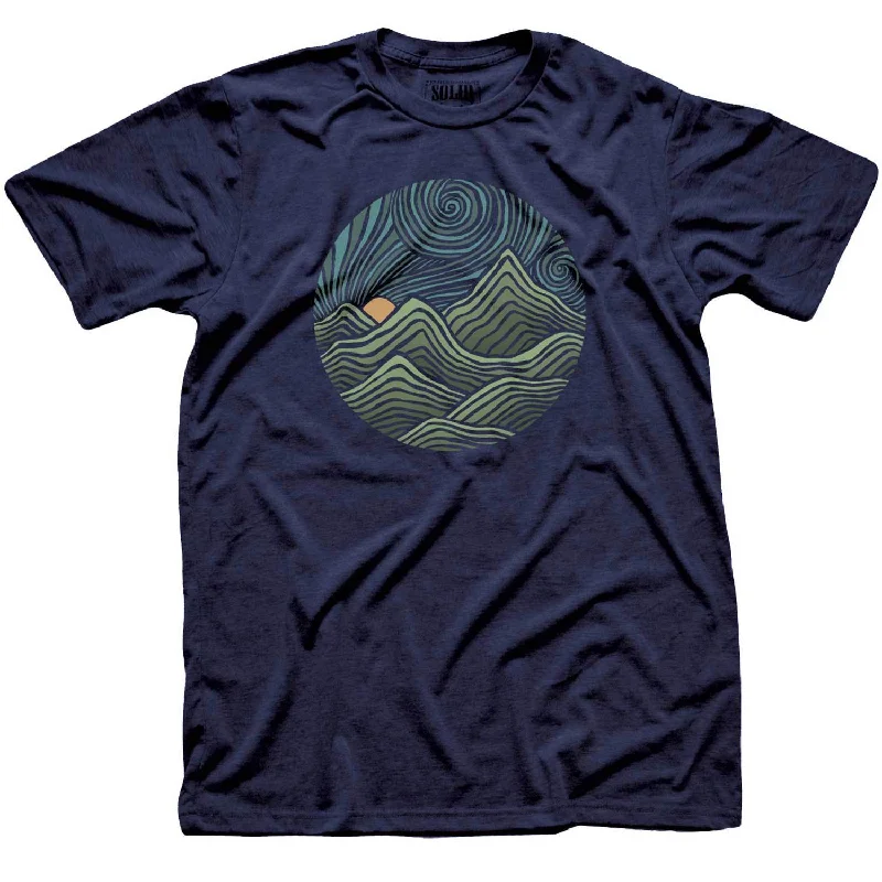 Men's muscle t-shirt-Swirly Mountains T-shirt | Design by Dylan Fant