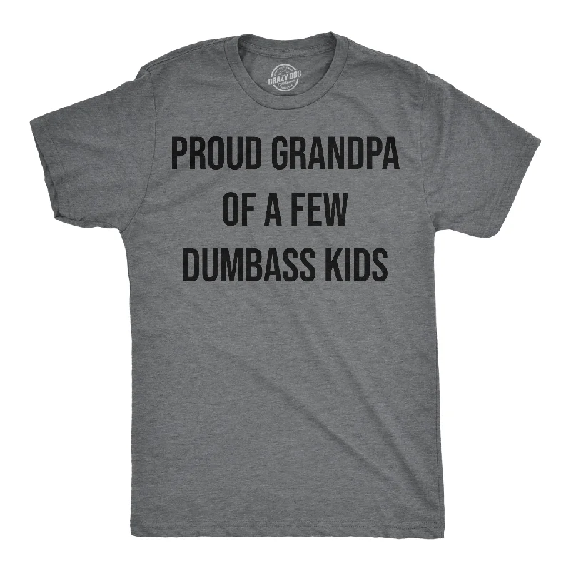 Men's logo t-shirt-Proud Grandpa Of A Few Dumbass Kids Men's T Shirt