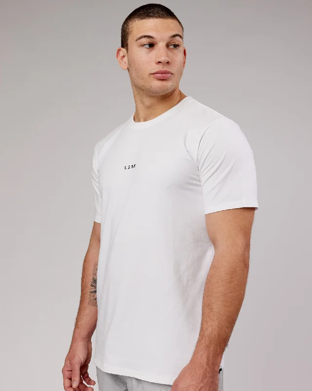 Men's henley t-shirt-Base FLXCotton Tee - White