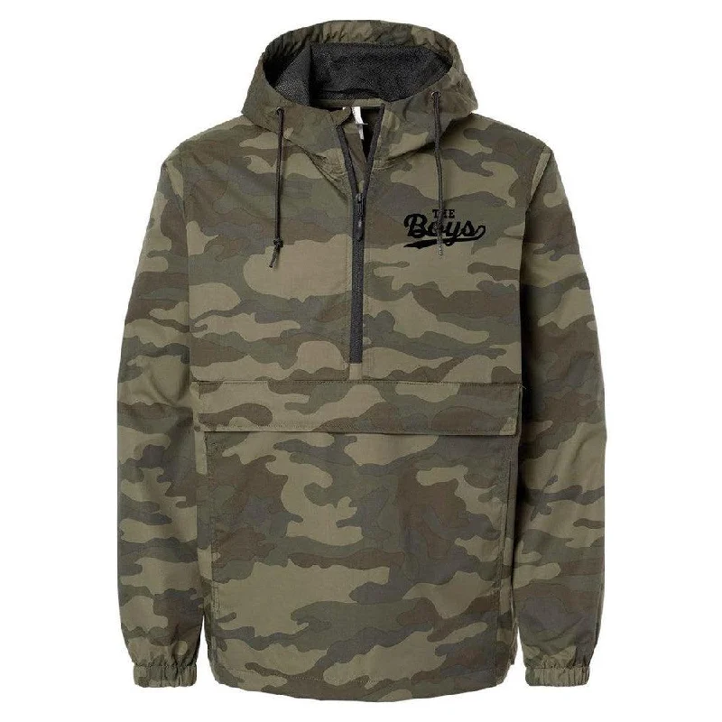 Men's sustainable softshell jacket-Bussin With The Boys Camo Windbreaker