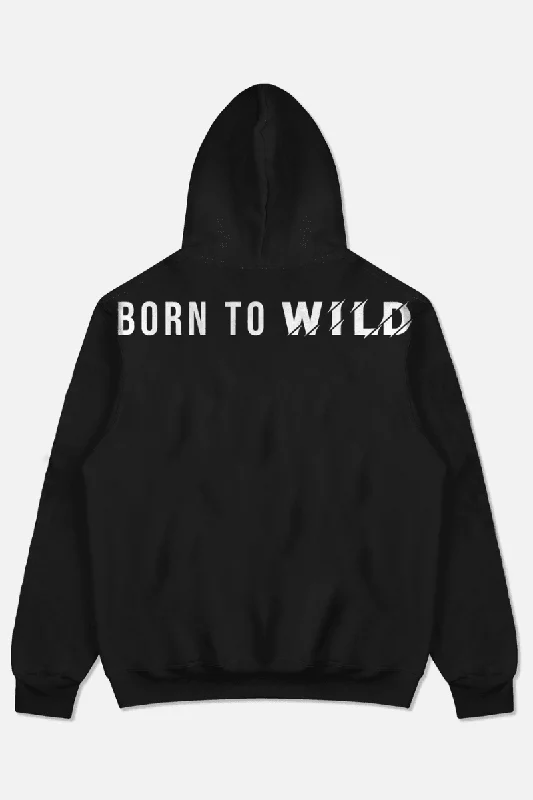 Men's durable hoodie-Born To Wild Oversized Hoodie