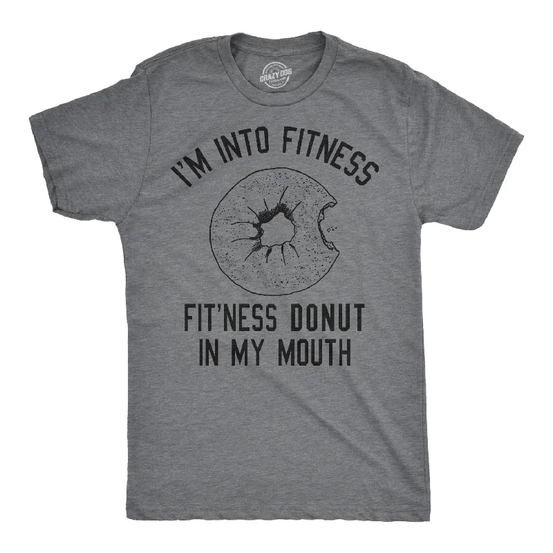 Men's TV show t-shirt-Fitness Donut In My Mouth Men's T Shirt