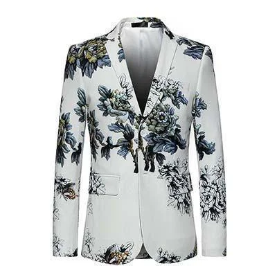 Men's relaxed fit raincoat-Sequin Blazers Mens Slim Fit Fashion Brand Blazer