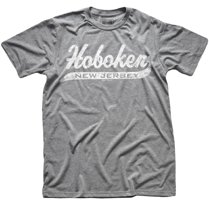 Men's cotton t-shirt-Hoboken Script T-shirt