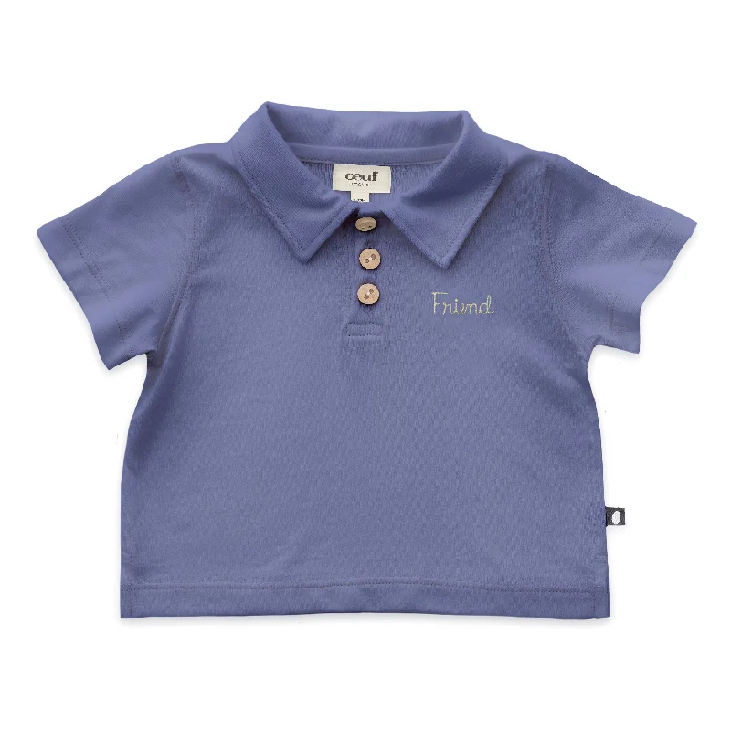 Men's organic office wear polo shirt-Oeuf Polo Iris